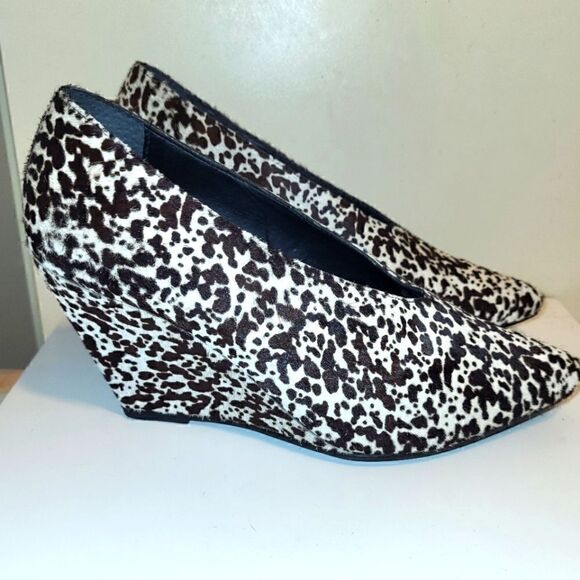 Pied Juste x Anthropologie "Navette" Suede Hidden Wedge Pumps 6.5/37 MSRP $198 - Picture 1 of 6